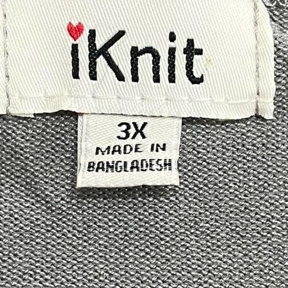 Open-Front Ribbed Cardigan Sweater - Gray - Picture 4 of 5